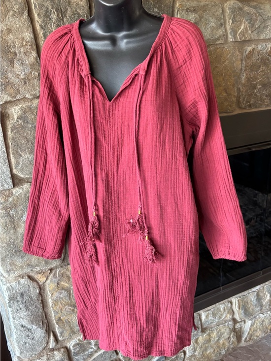 Johnny Was Dresses & Skirts - Johnny Was Calme crinkle cotton shift dress Sz M